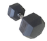 2.5kg - 50kgs Gym Egzersiz Dumbbells, Siyah Renkli Kauçuk Altıgen Dambıller