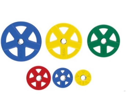 Düşük Gürültülü Ağırlık kaldırma plakaları Kauçuk kaplı versiyonlar Yüksek darbe direnci dayanıklı plakalar ağır görev spor salonu için tasarlanmıştır